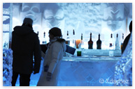 snow village ice bar