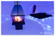 snow village room made of snow